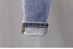 Spring and Autumn 2025 Elastic Slim Small Foot Jeans Men's Korean Trendy Versatile Luxury Clothing Trendy Graffiti Printed Pants