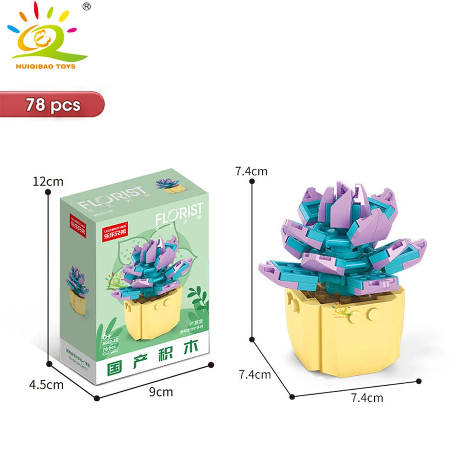 PENDRA Succulent Potted Floral Building Set