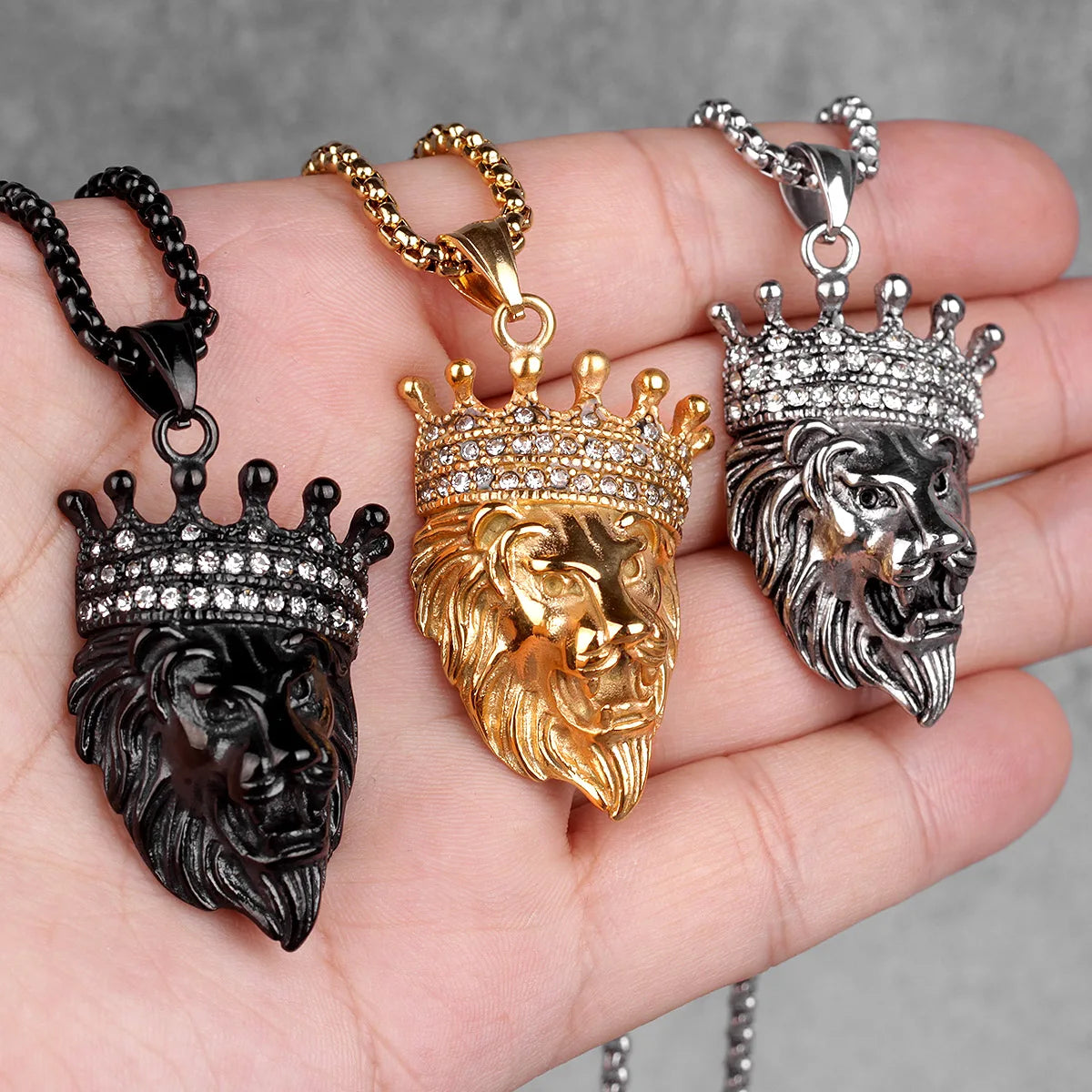 PENDRA Lion King Animal Steel Necklace