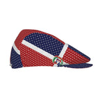 Flat-Top Hats Featuring a Polka Dot Design of The Dominican Flag, Suitable for Both Men And Women, Including Newsboy Caps