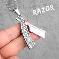 PENDRA Haircut Razor Barber Steel Necklace