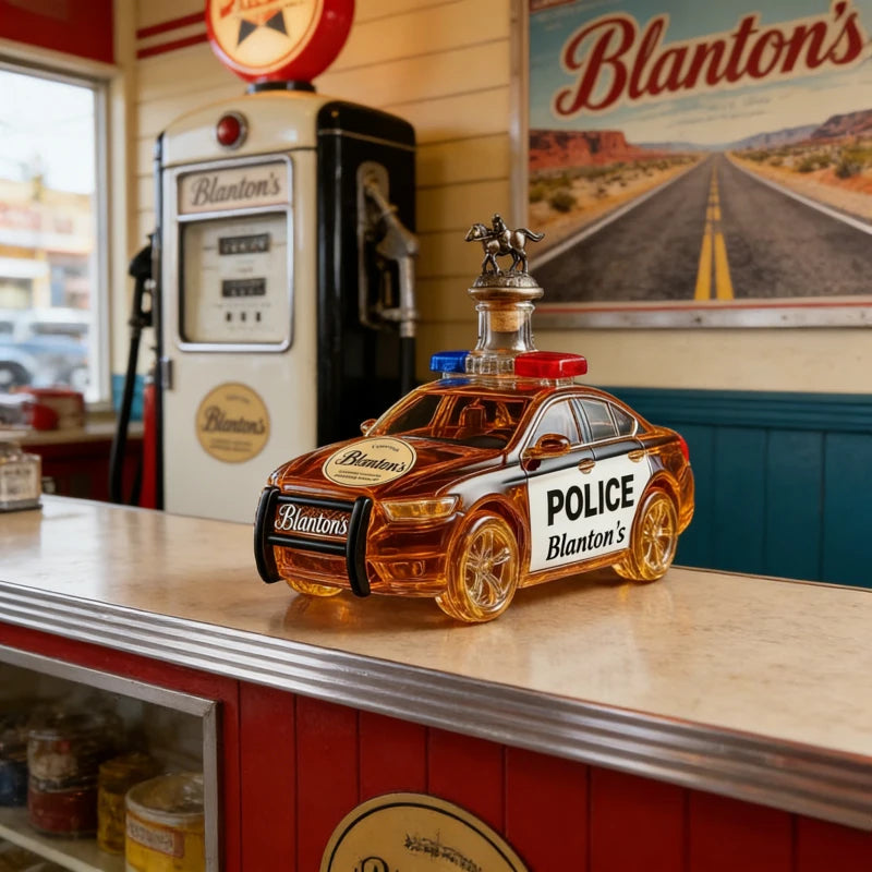 Novelty Police Car Liquor Decanter Crown Stopper Whiskey Dispenser for Bar Collectors
