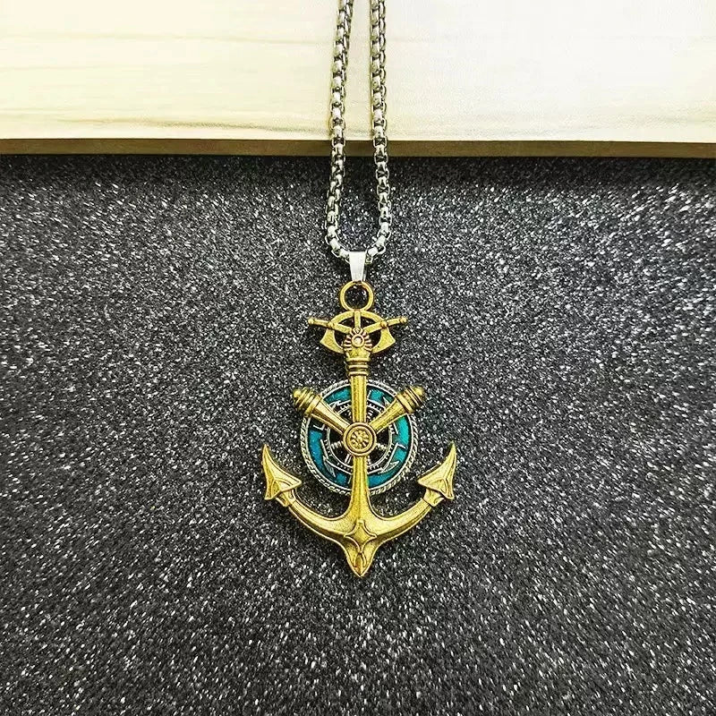 PENDRA Vikinganchor Vintage Stainless Steel Anchor Pendant