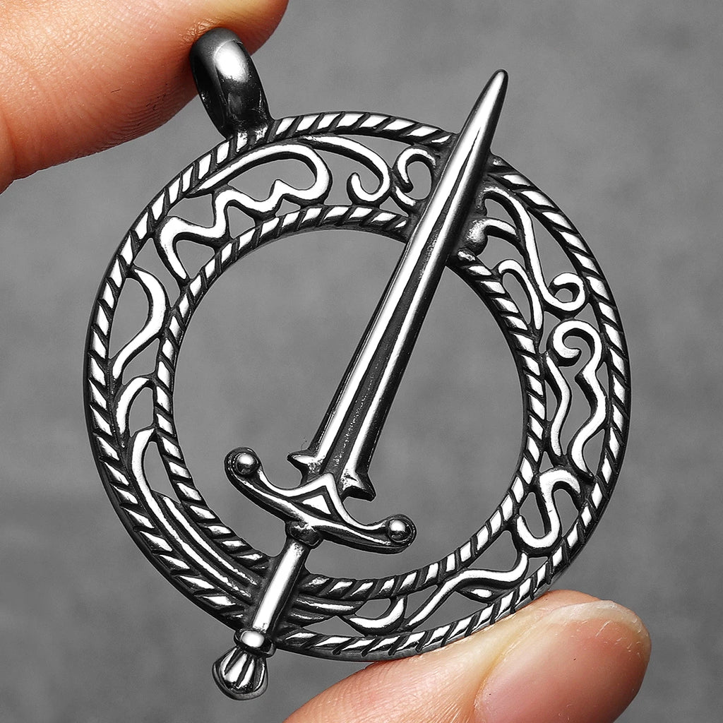 PENDRA Courage Sword Steel Necklace