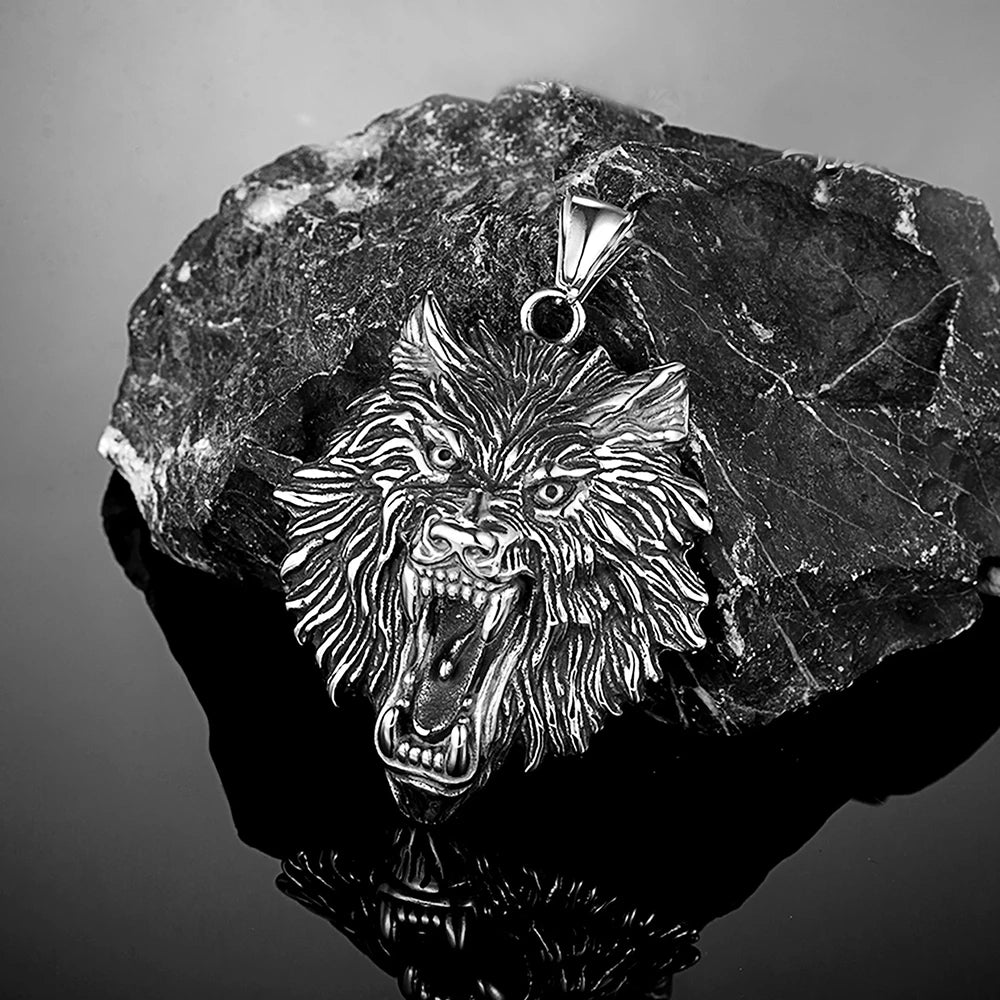 PENDRA Wolf Gold Viking Necklace