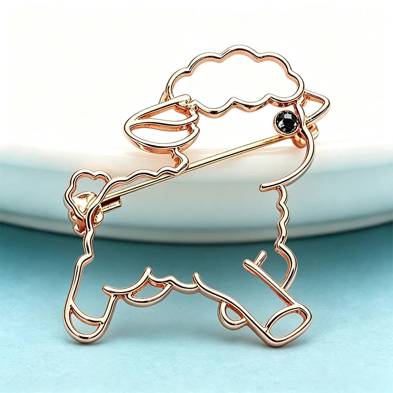 PENDRA Lovely Alloy Sheep Brooch
