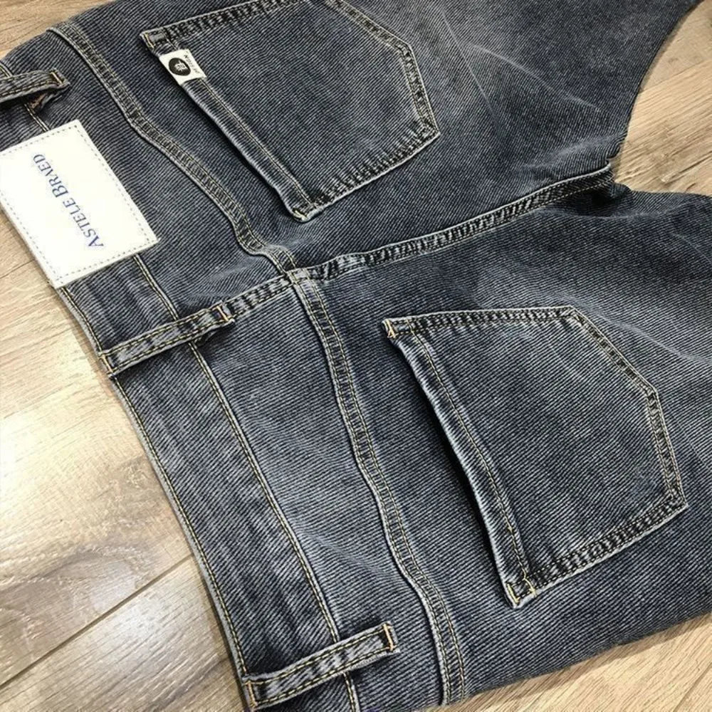 Fashion Men's Casual Denim Jeans High-quality Slim Fit Spring Autumn Blue Stretch Cowboy Stylish Luxury Clothing Men Trousers