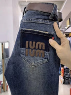 Y2k Women Jeans 2024 New High-waisted Large Size Women's Pants Radish Haren Pants Thin Stretch Nine Points Daddy Pants Fashion