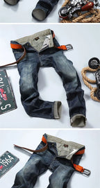 PENDRA Denim Straight Dark Pants
