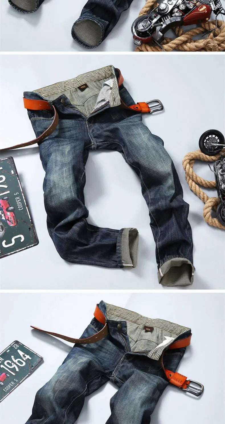 PENDRA Denim Straight Dark Pants