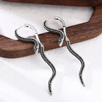 PENDRA Black Agate Sterling Silver Earrings