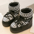 -40 2025 New Women's Winter Moon Medium Tube Waterproof Space Ankle Snow Boots