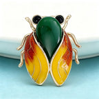 PENDRA Cicada Charm 2-Color Enamel Cicada Brooch