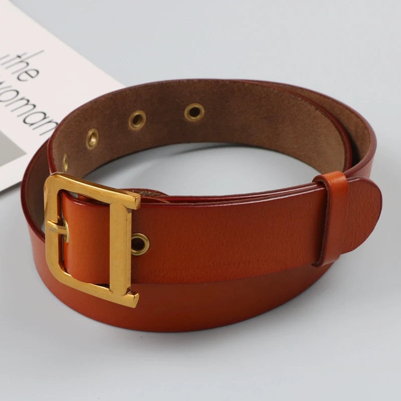 High-end luxury brands elegant Women's belt female D buckle designer belt for Women gothic Y2k leather belt for men for jeans