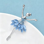 PENDRA Charming Opal Ballet Lady Character Brooch