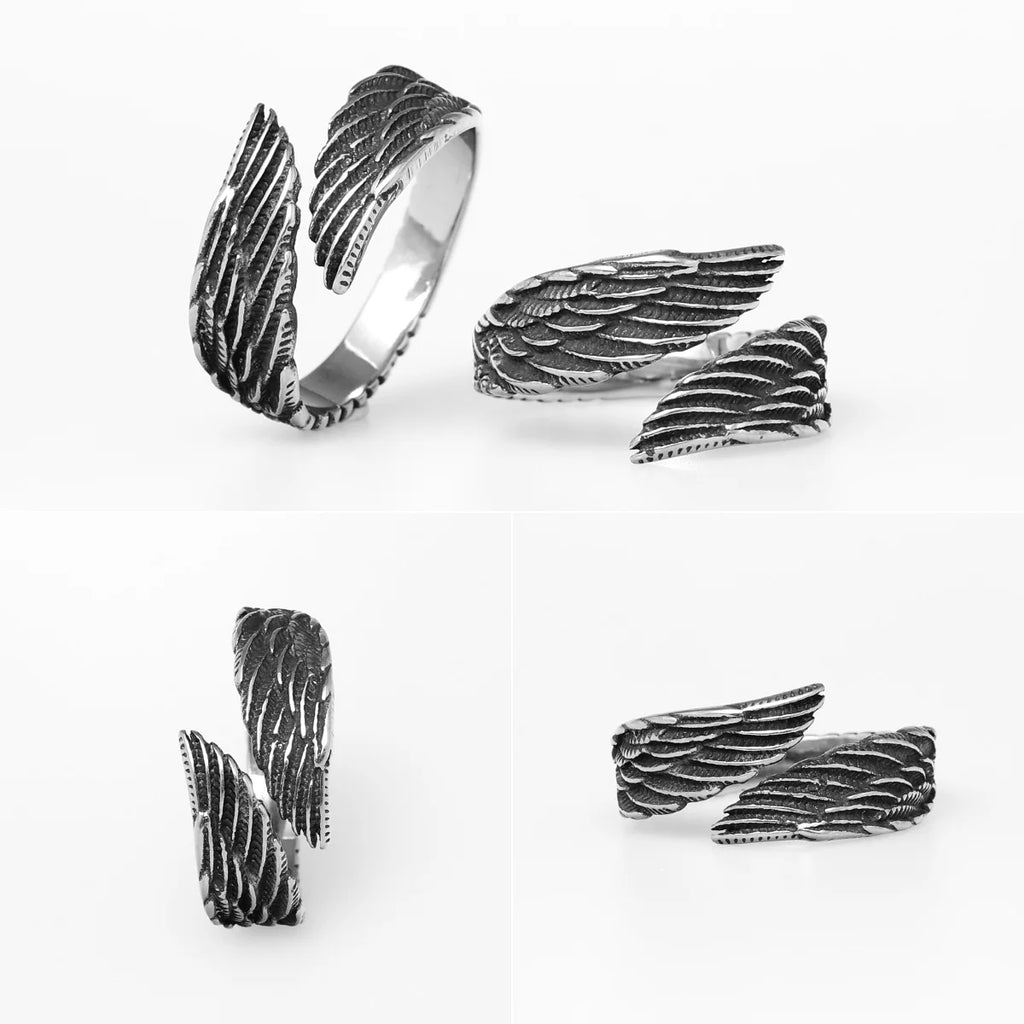 PENDRA Angel Wings Punk Ring