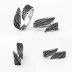 PENDRA Angel Wings Punk Ring