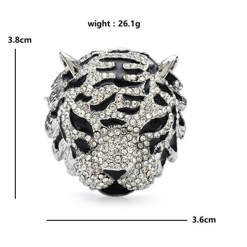 PENDRA Cool Charming Tiger Head Brooch