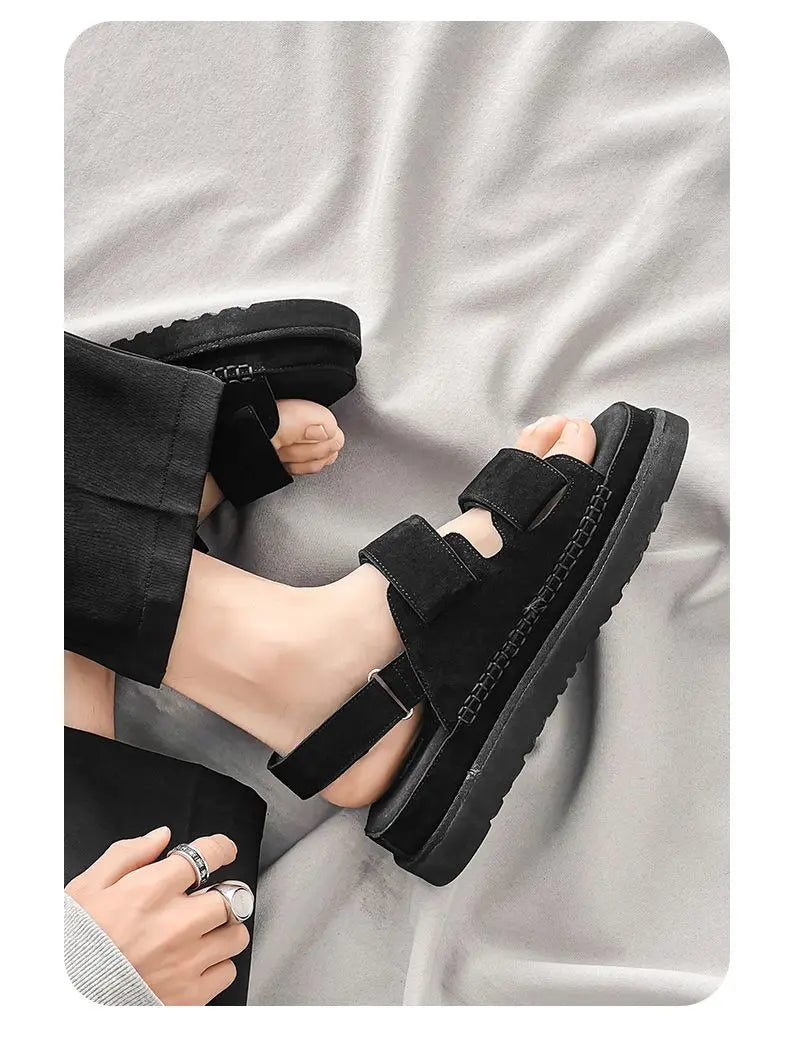 PENDRA Cowhide Non Stuffy Sandals