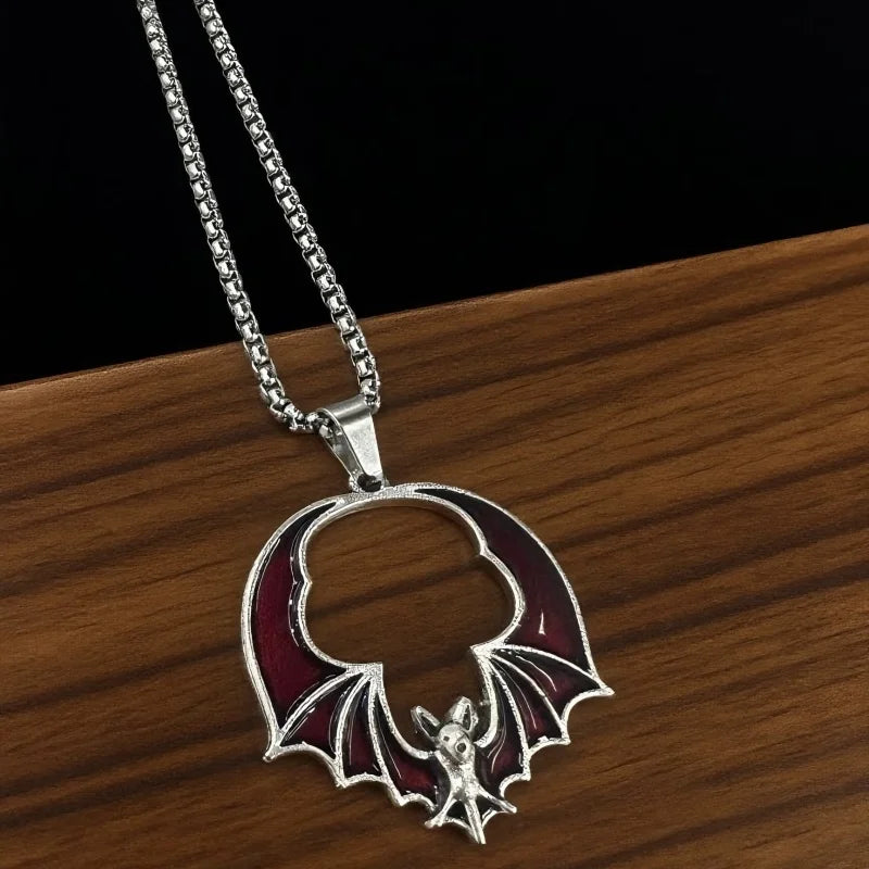 PENDRA Batwing Halloween Stainless Steel Necklace