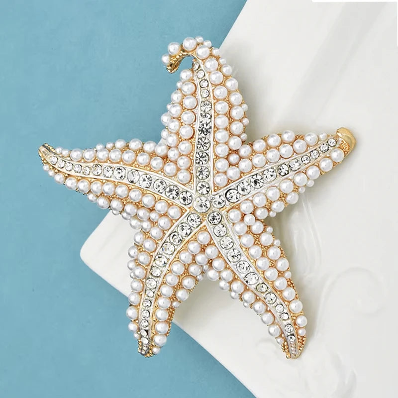 PENDRA Marina Pearl Starfish Brooch