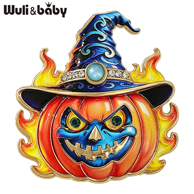 PENDRA Witchlight Pumpkin Lantern Brooch