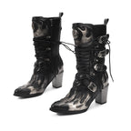 PENDRA Zipper Polish Flame Boots