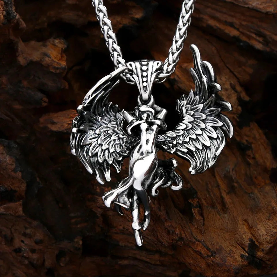 PENDRA Fallenangel Gothic Angel Wing Necklace