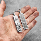 PENDRA Taoism Nine Character Steel Necklace