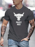 PENDRA Bull Print Oversized Tees Short Sleeves Tops T-Shirt