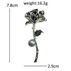 PENDRA Rosalia Rose Flower Brooch