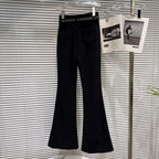 PENDRA Micro Flared Velvet Pants