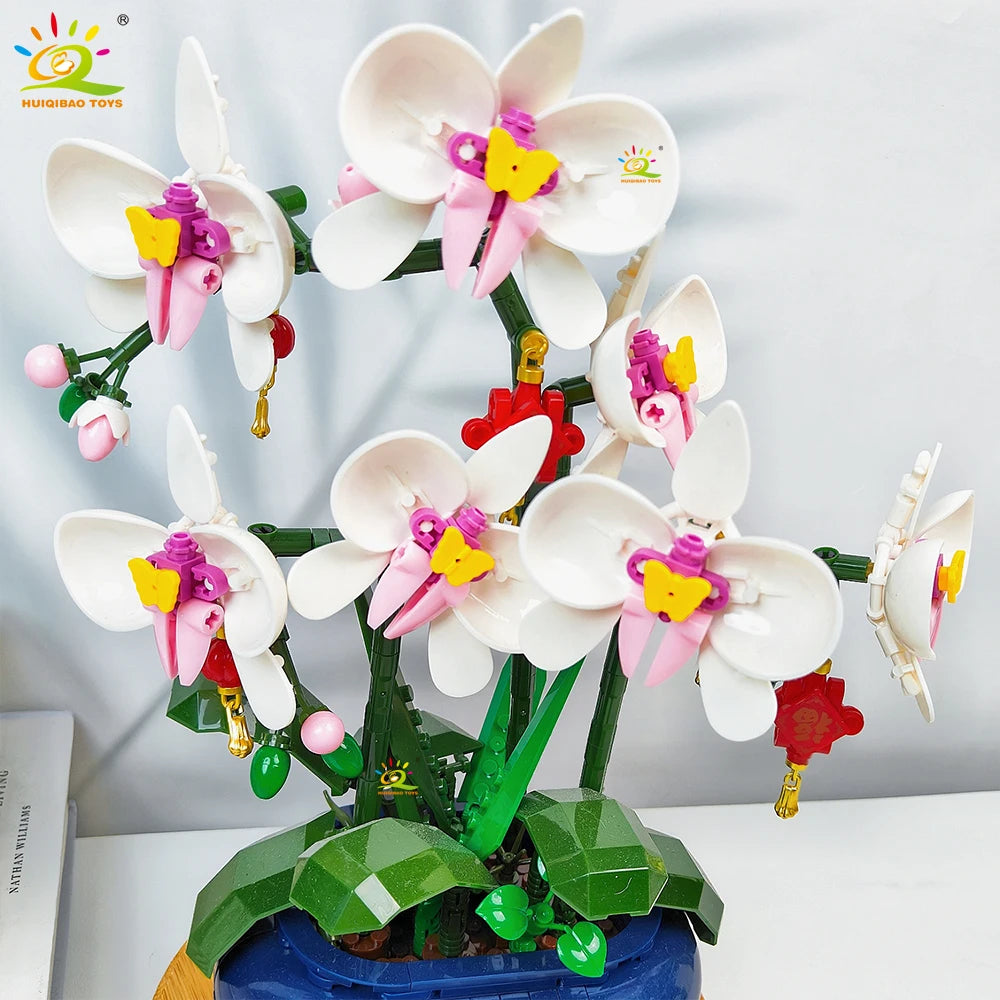 PENDRA Orchid Potted Floral Building Set