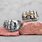 PENDRA Fist Punch Skull Steel Ring