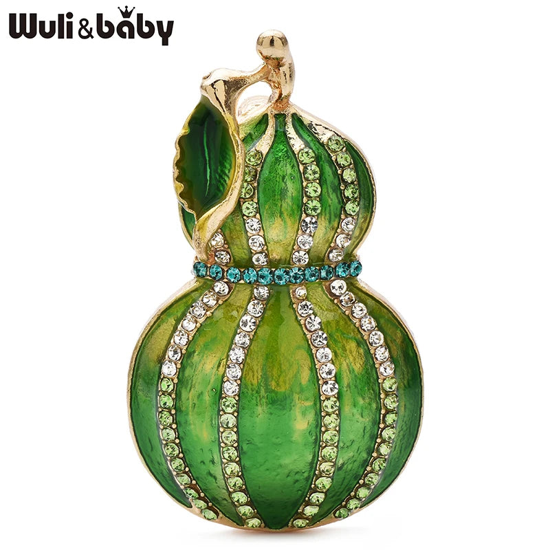 PENDRA Calabash Rhinestone Calabash Brooch