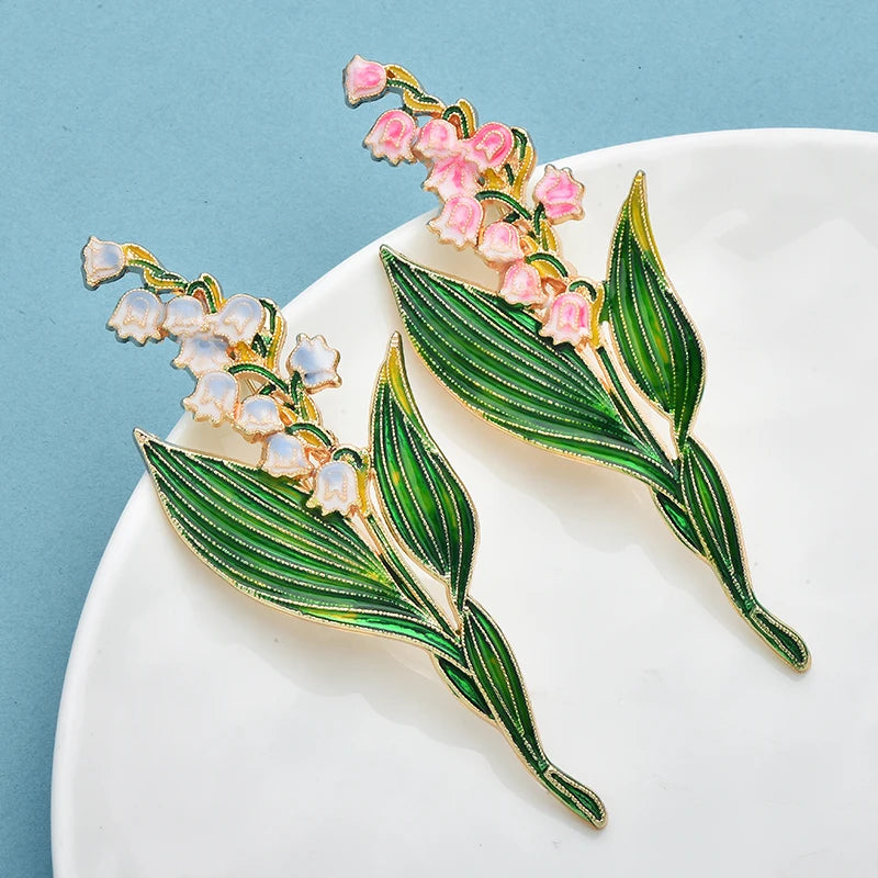 PENDRA Liliana Elegant Enamel Lily Flower Brooch