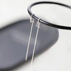 PENDRA Silver Tassel Chain Earrings