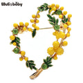 PENDRA Amorette 2-Color Enamel Fruit Heart Brooch