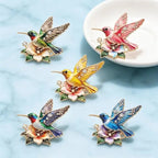PENDRA Hummingbird Luminous Bird Brooch