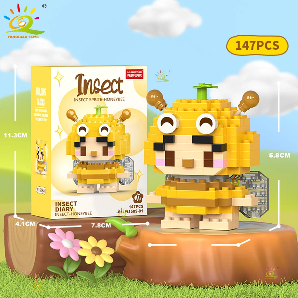 PENDRA Cute Insect Micro Building Set
