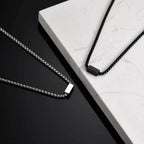 Free Custom Necklace for Men Boys,Personalized Names Words Stainless Steel Square Box Chain Collar Gift