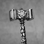 PENDRA Thor's Hammer Steel Necklace