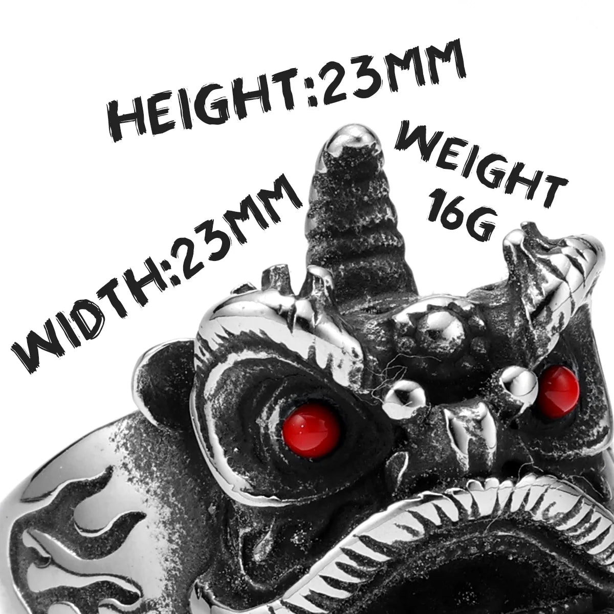 Chinese Lion Dance Unique Men Rings Stainless Steel Retro Punk Stylish Women Jewelry Fashion Accessories Gift Wholesale