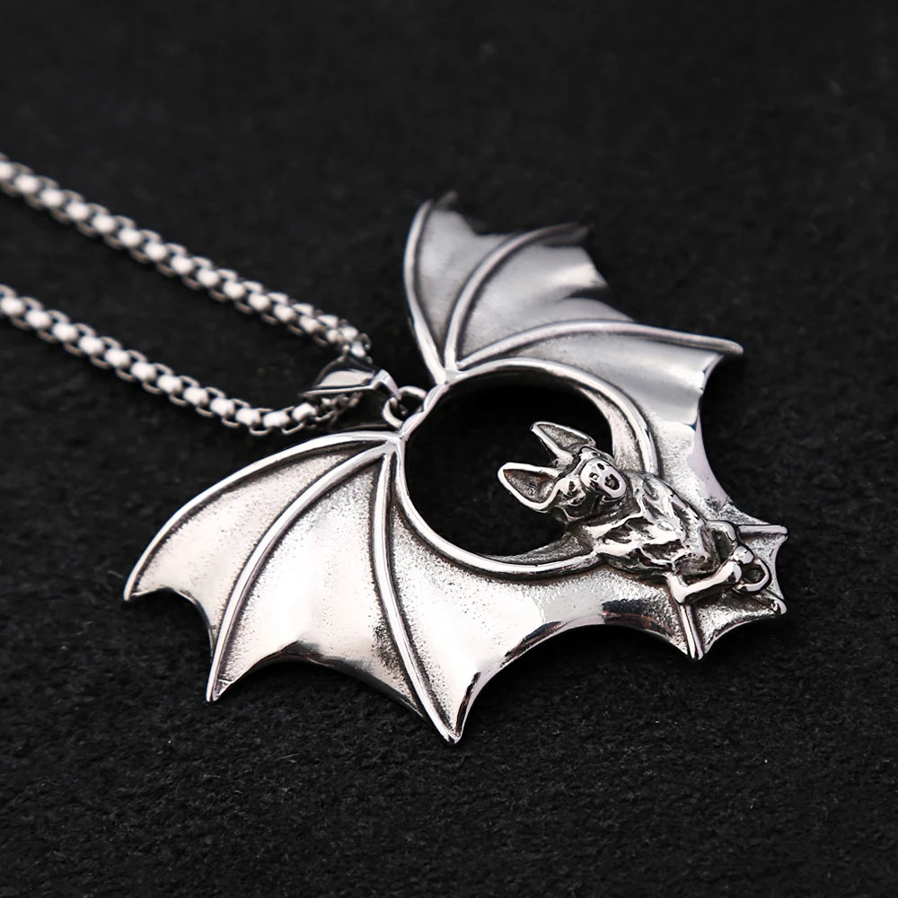 PENDRA Batwing Punk Bat Pendant Necklace