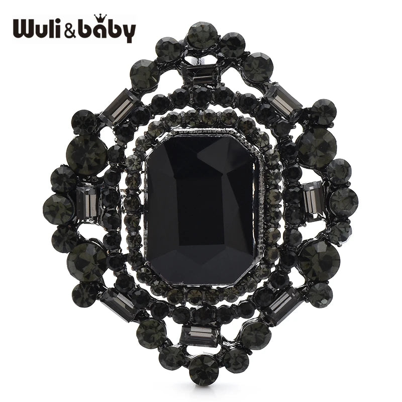 PENDRA Geometra Crystal Royal Geometric Brooch