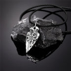 PENDRA Viking Trident Gold Steel Necklace