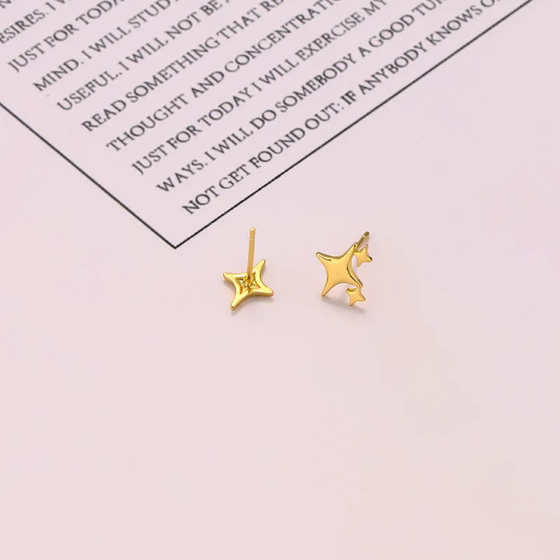 PENDRA Silver Gold Stamp Earrings