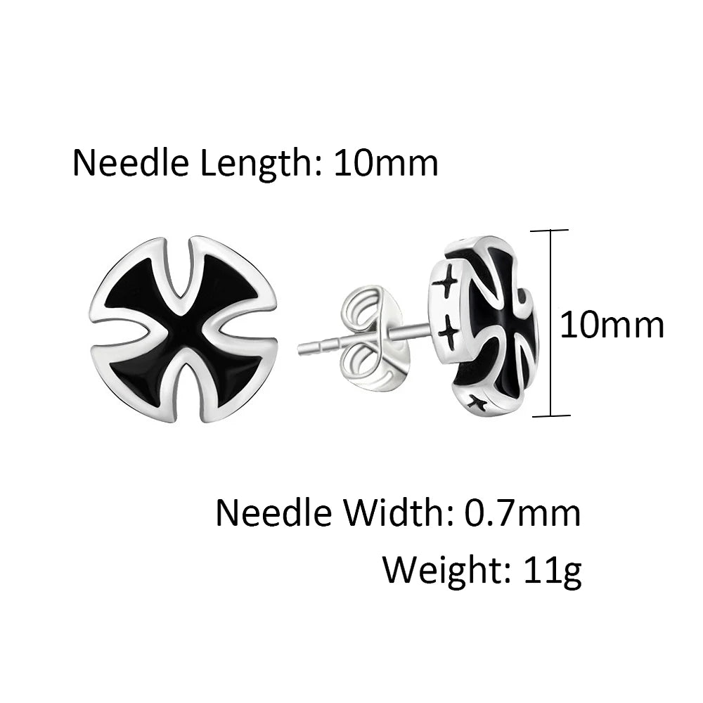 PENDRA Ironcross Vintage Iron Cross Earrings
