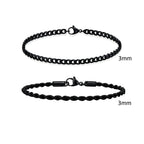 PENDRA Cuban Black Bracelet