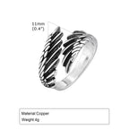 Angel's Wing Feather Ring for Men Boys, Metal Opening Ring Adjustable Ring,Rock Punk Jewelry Anniversary Birthday Gifts